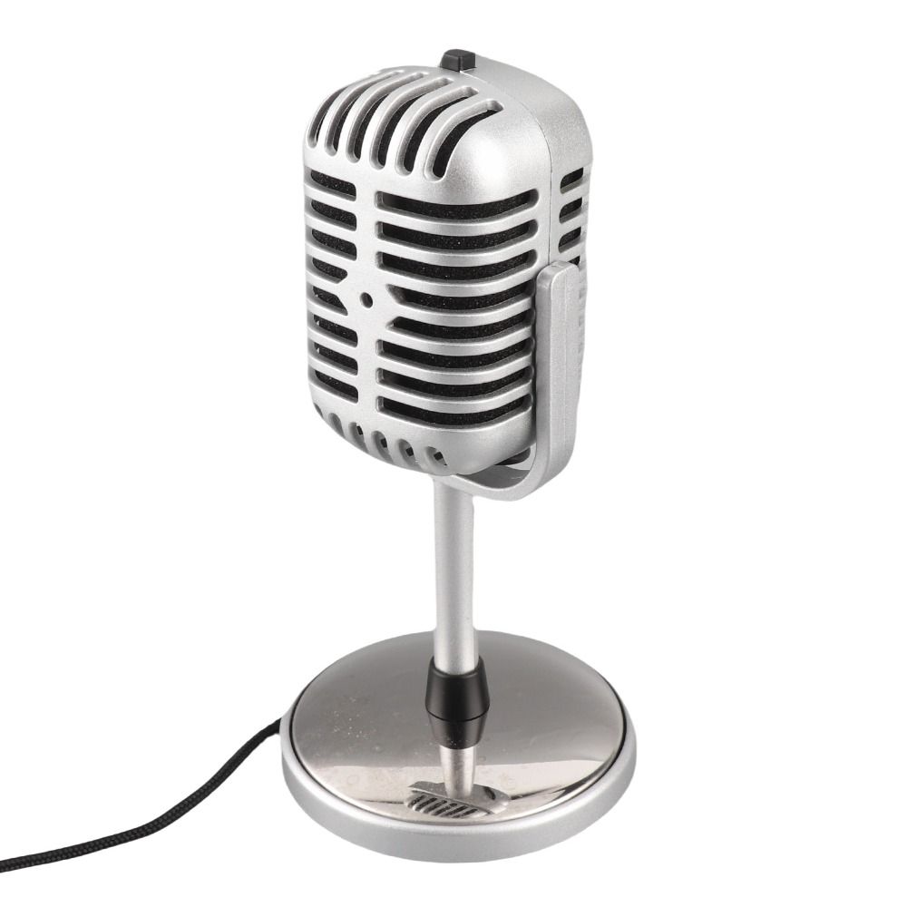 Microphone Vintage Son Clair Microphone Classique Filaire Microphone Condensateur Rétro Karaoké