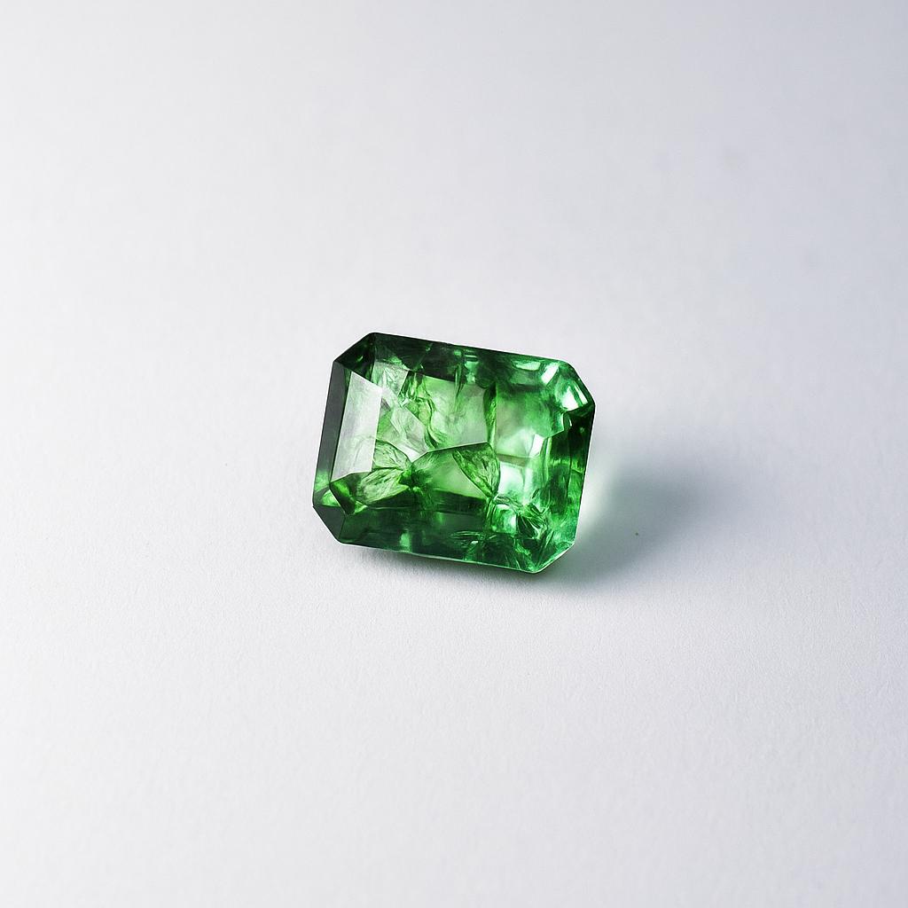 Natural Green Emerald Loose Gemstone Zambian 8.90 Ct Emerald Cut for Jewelry Making and Crafts
