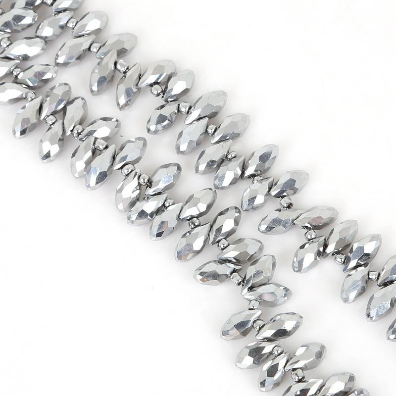 6x12mm Glas Kristall Perlen mit horizontalem Loch für DIY Schmuck & Ohrringe