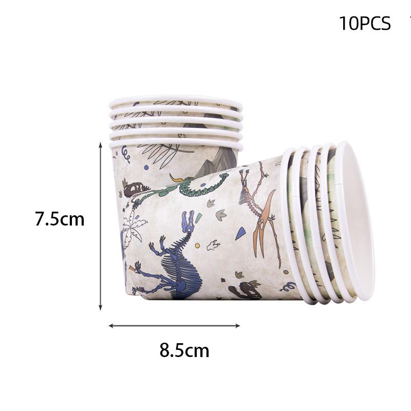 Vaisselle Jetable Thème Fossile Dinosaure Ballons en Aluminium Dino Guirlande Bannière Joyeux Anniversaire Garçon Fournitures Fête Anniversaire Dinosaure