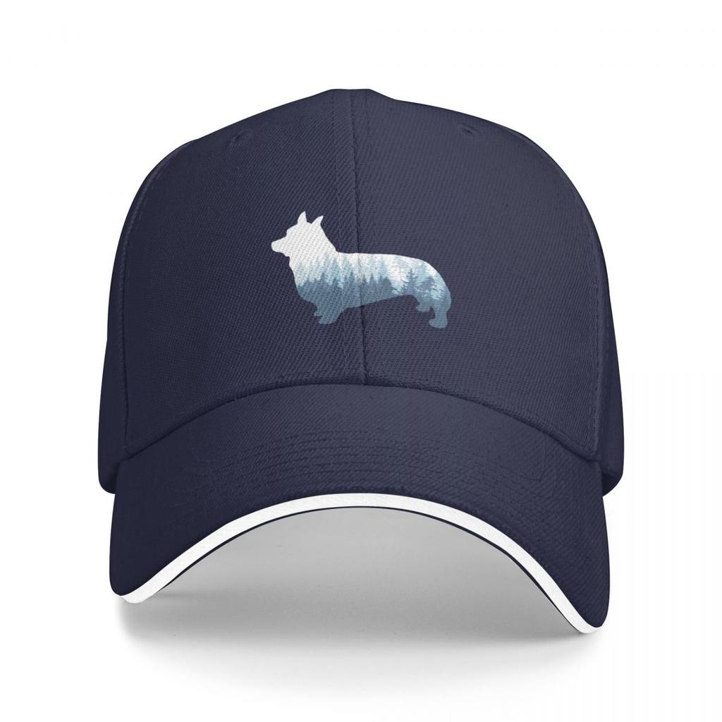 Pembroke Welsh Corgi Hund Silhouette Berg Natur Baseball Kappe Sonnenhut Marke Unisex Caps Hut Männlich Frauen