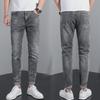 Men's Korean Style Slim Fit Elastic Jeans - Casual Straight Trousers for Spring