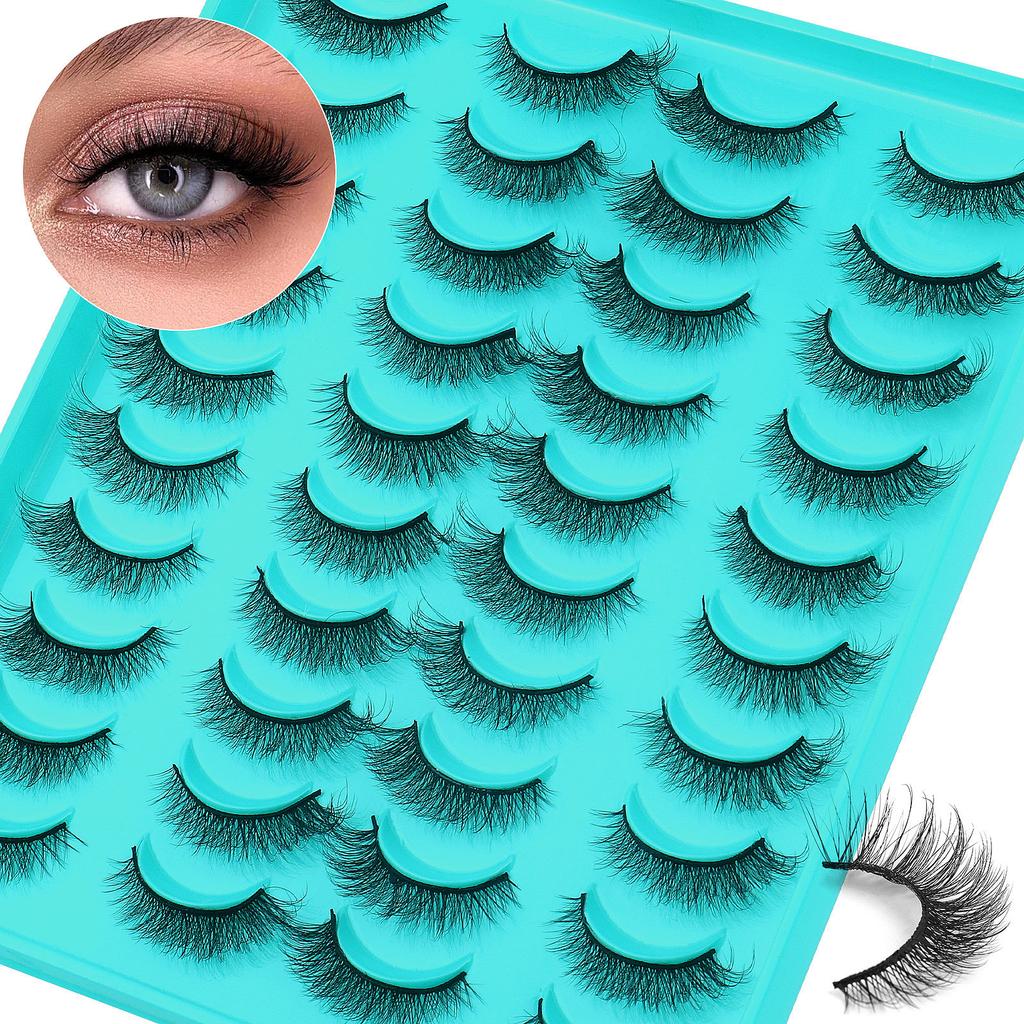 20 Pairs Of Fried False Eyelashes Multi-Layer Dense Cross High Imitation Mink Eyelashes