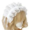 Anime Maid Headband for Girls Lolita Style Ruffle Lace Headband with Ribbon Bowknot ComicShow Masquerade Balls Hairband