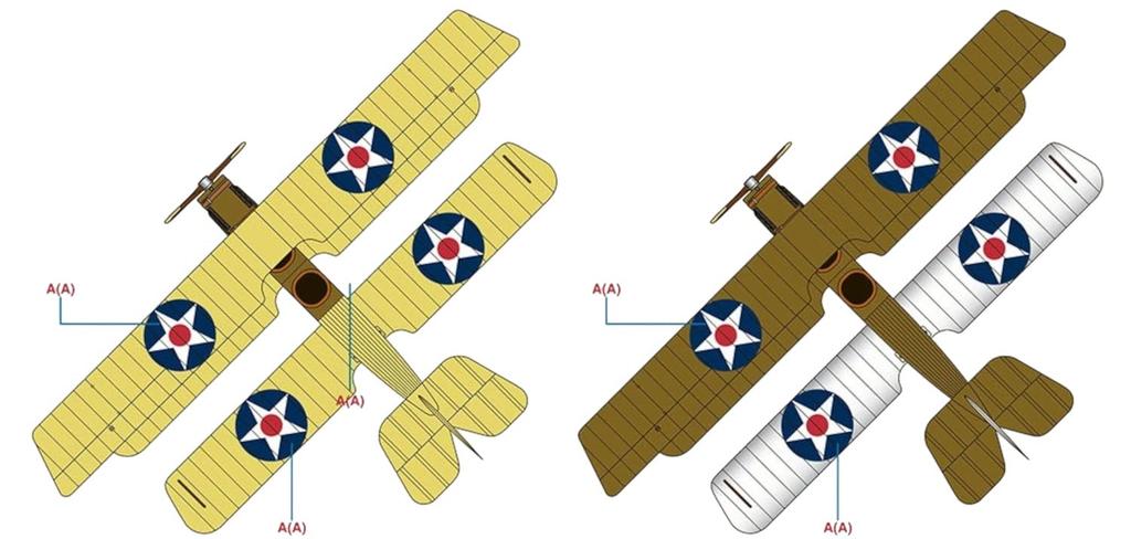 Glenco Model 1/48 Curtiss JN-4D Jenny with American and Argentine Markings, Plastic Model Kit GM05119, Molded In Color