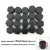 20pcs 17mm 19mm 21mm Black Car Wheel Caps Bolts Covers Nuts Silicone Auto Wheel Hub Protectors Screw Cap Styling Anti Rust Cover