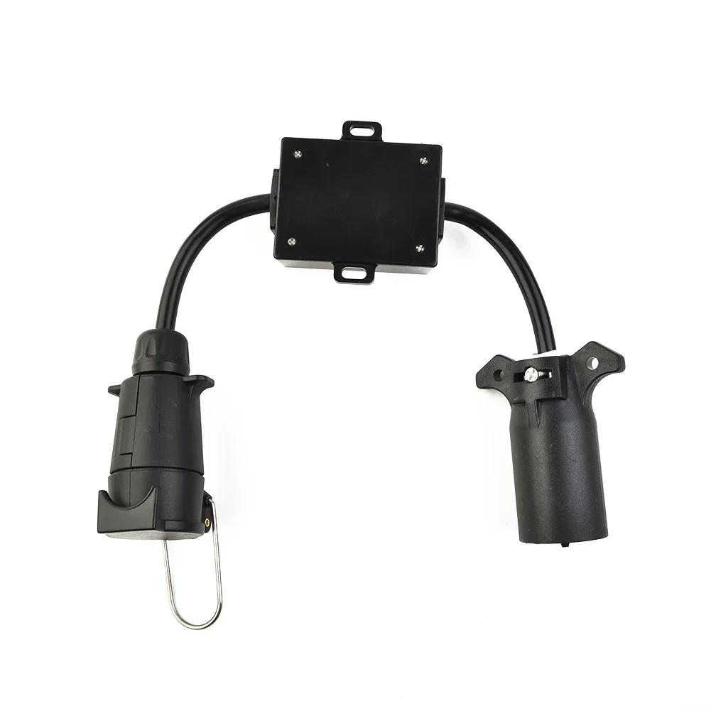 Cars Converter US 7-Way Plug To Eu 7-Pin US 7 Way To EU7/US4 To EU7 Round Connector Trailer Lights Converter Accessories