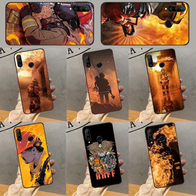Firefighter Heroes Fireman For Huawei P30 P40 Lite P60 Pro Nova 7i 8i 11i 12i 12s 10 9 SE Y90 Y60 Y70 Y72 Y61 Y91 Case