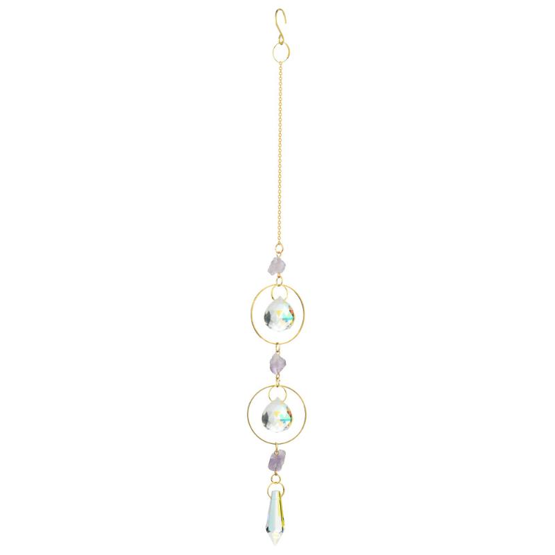 

1Pc Dream Catcher Rainbow Hanging Drop Crystal Wind Chime Rainbow Maker Sun Catcher Prisms Pendant