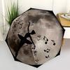 1pc Dance Moon Automatic Open/Close Umbrella - Compact Travel Umbrella with 8-Rib Durable Frame, Lightweight & Portable Design Z20