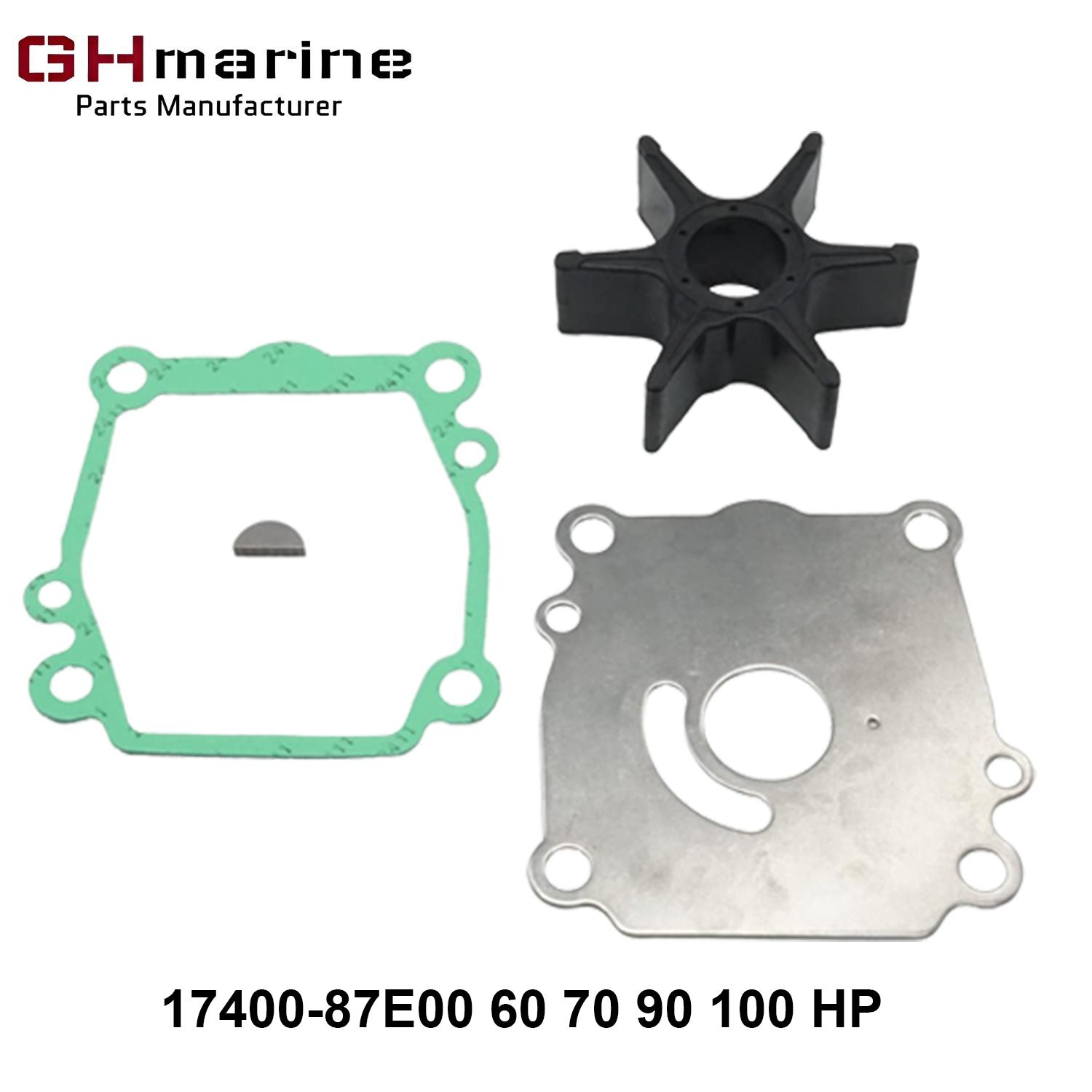 17400 93J00 95J00 87D11 Outboard Water Pump Impeller Service Kit Fit for Suzuki 4 6 9.9 15 20 30 40 60 80 90 100 - 225 250 HP 60 70 90 100 HP