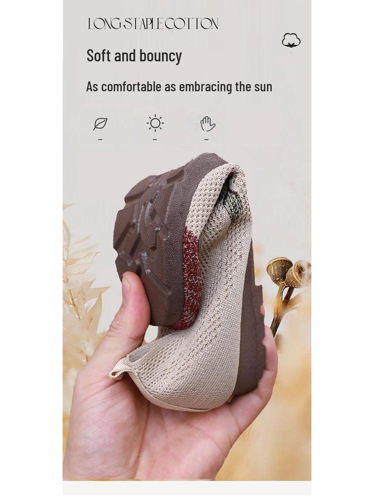 Women's 2025 Summer Embroidered Breathable Soft-sole Slip-on Shoes