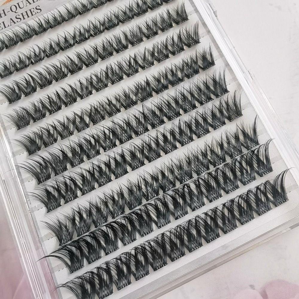 Thick Self-Adhesive False Eyelashes 3D Mink Eye Lashes New Eyelash Cluster  Eyelash Extension