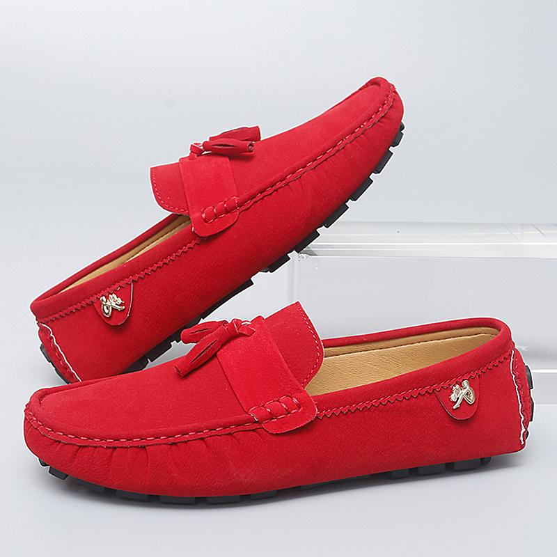 

Fashion Leather Breathable Casual Loafers Shoes Outdoor Commute Leather Shoes for Men Slip on Business Italian Style Driving Flats Shoes 48