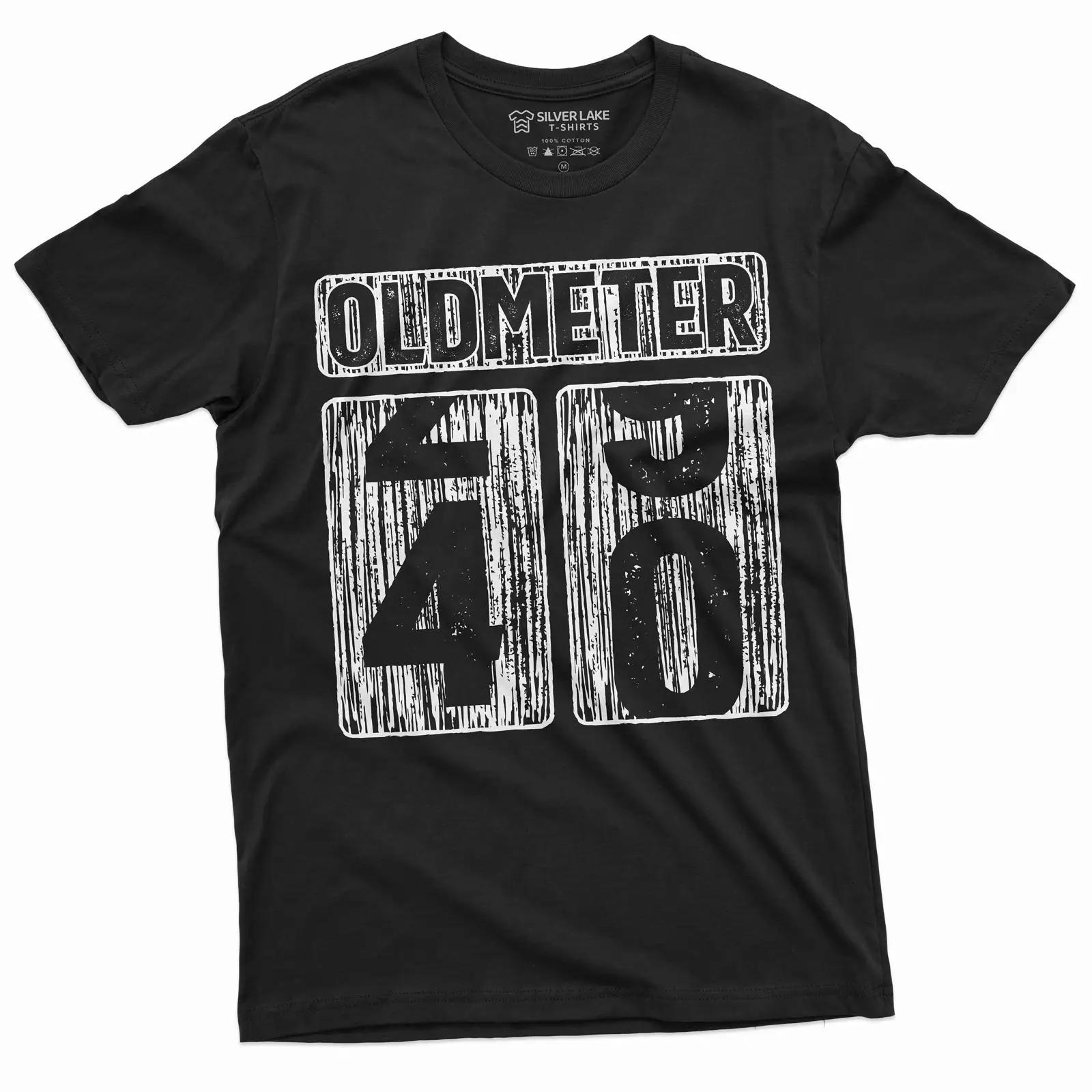 

Men s Oldmeter 40th Birthday Funny T Shirt Humorous Bday for Dad Husband Car Lover Casual vintage Washed Stretched Stylish 5XL різнокольоровий