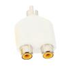Anti-interference RCA Audio Splitter 1 Male to 2 Female 10Pcs Converter Plug for TV DVD Speaker Audio Equipment