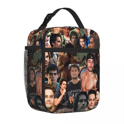 Bestselling Dylan OBrien Photo Collage Canvas Texture Cooler Lunch Bag Overnight Trip Lunch Bag