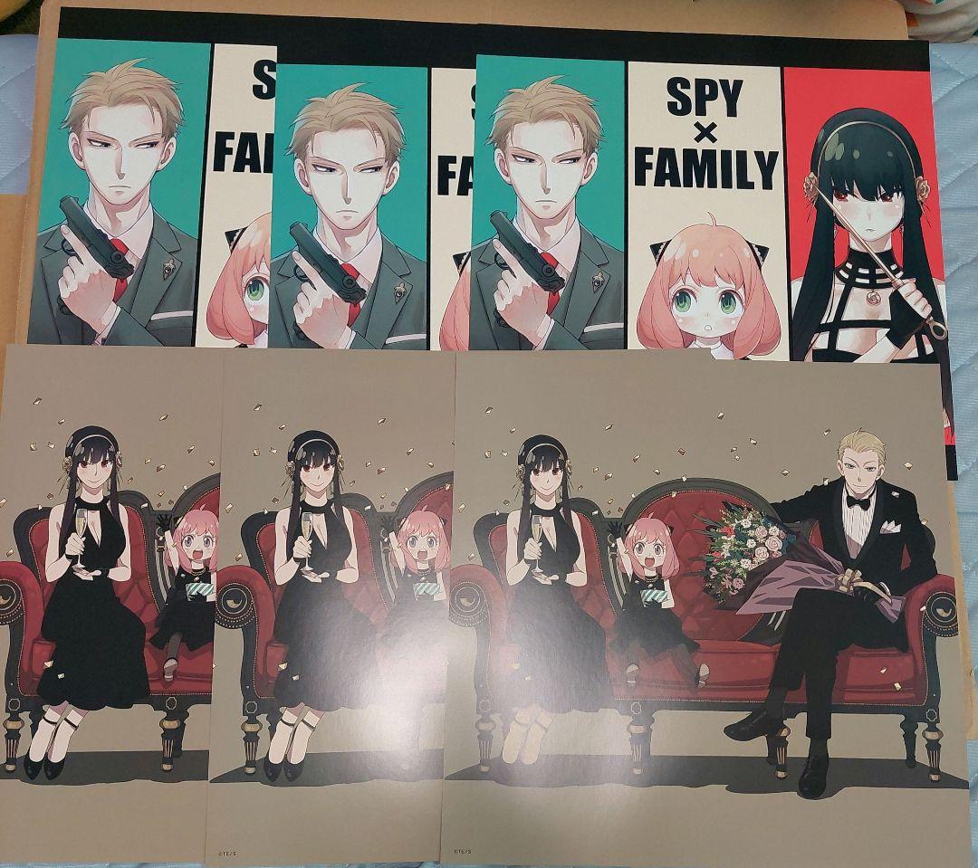 

[USED] Shonen Jump+ Exhibition SPY×FAMILY Square Poster Art Collection (6 pieces)