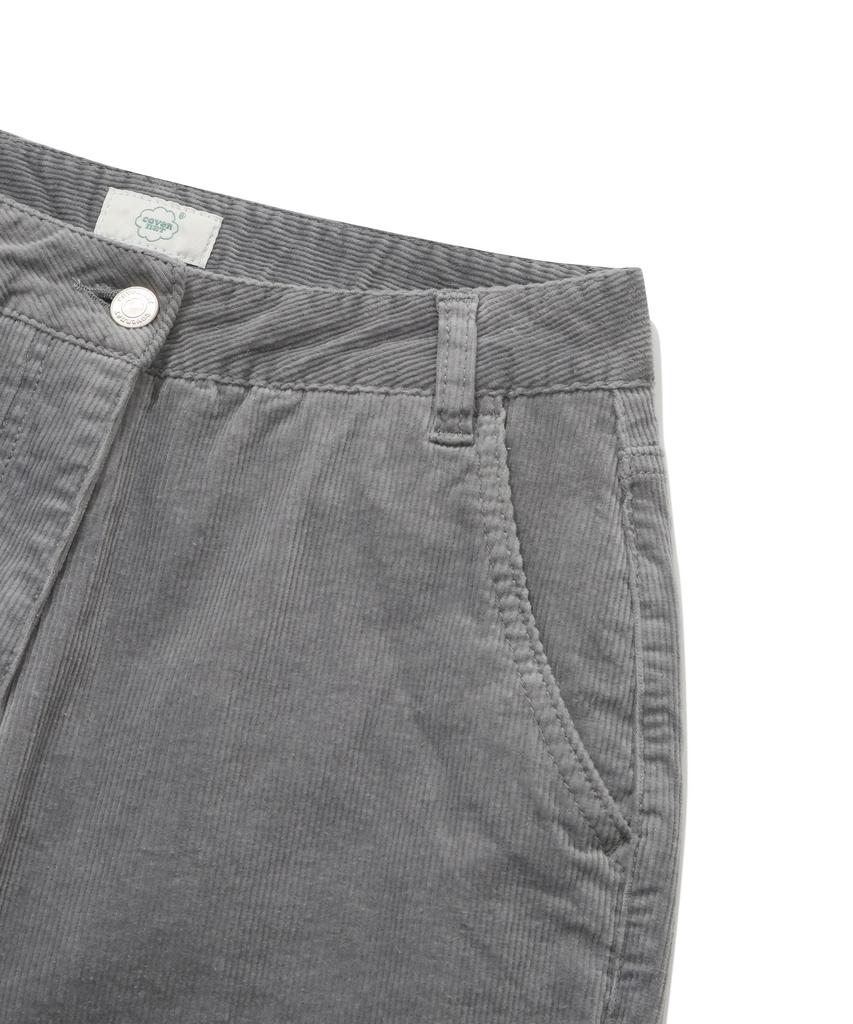 COVERNAT WOMAN Semi Bootcut Corduroy Pants Ash Blue