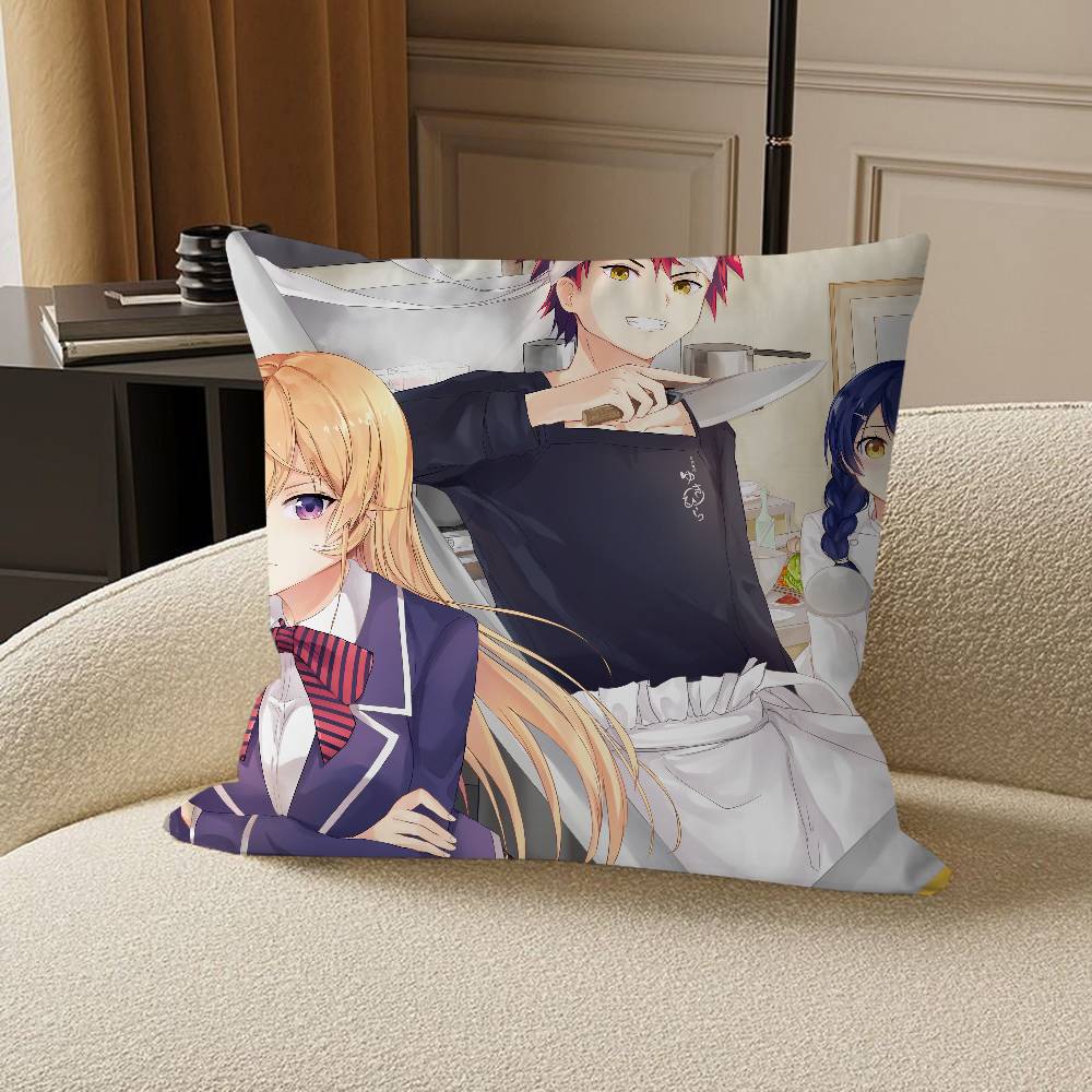 Anime F-Food Wars Shokugeki No Soma Pillow Cushion Cover Pillowcase Living Room Sofa Home Decor Customized