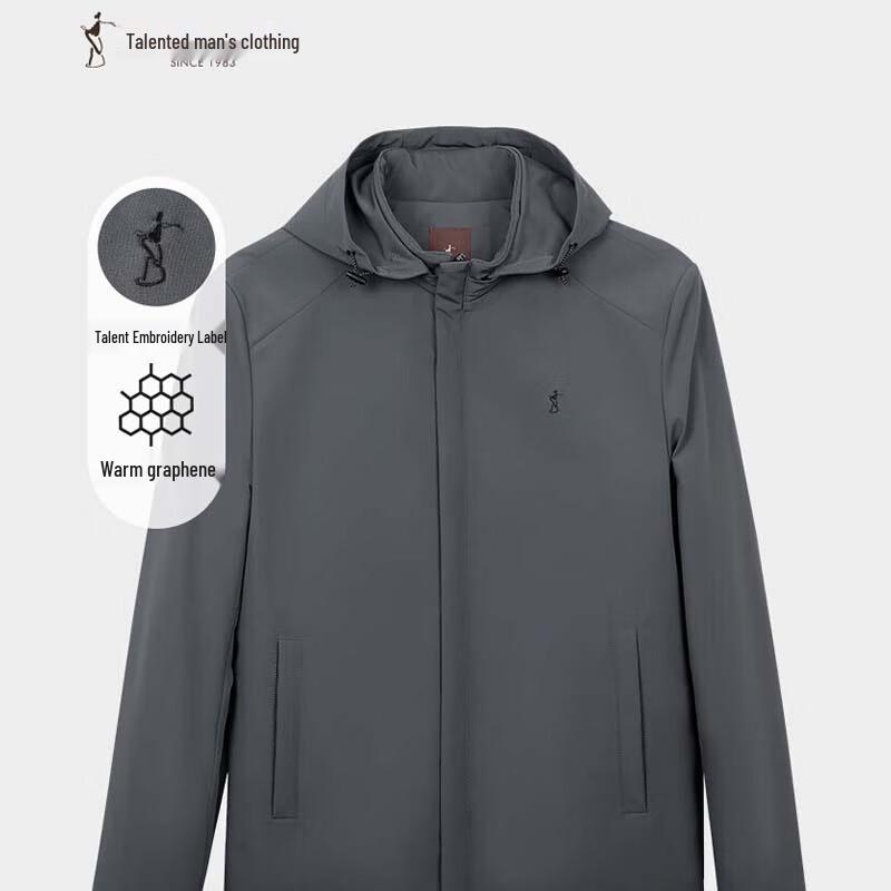 TRIES Men's Regular Fit Embroidered Jacket