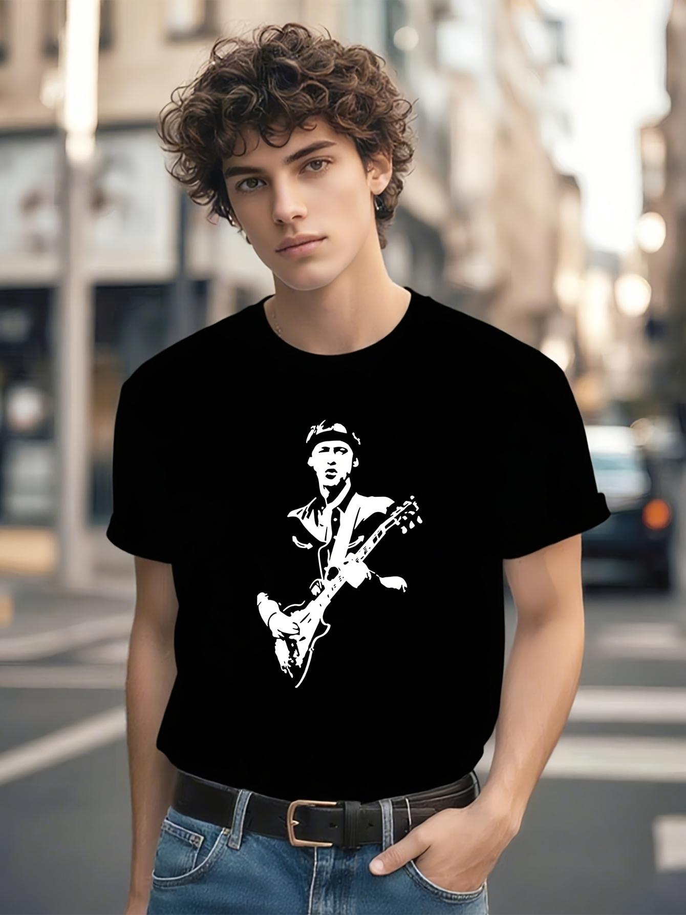 Mark Knopfler Tribute Tshirt - Black Guitarist Graphic Tee XL