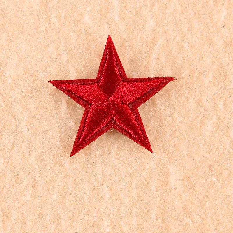 

50pc Star Embroidered Patch Stick Clothes Badge Crafts Accessories Patches Costume Five-Pointed Star On Cloth Hat Shoe