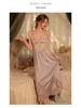 Elegant Satin & Lace Deep V Backless Nightgown and Robe Set J3343