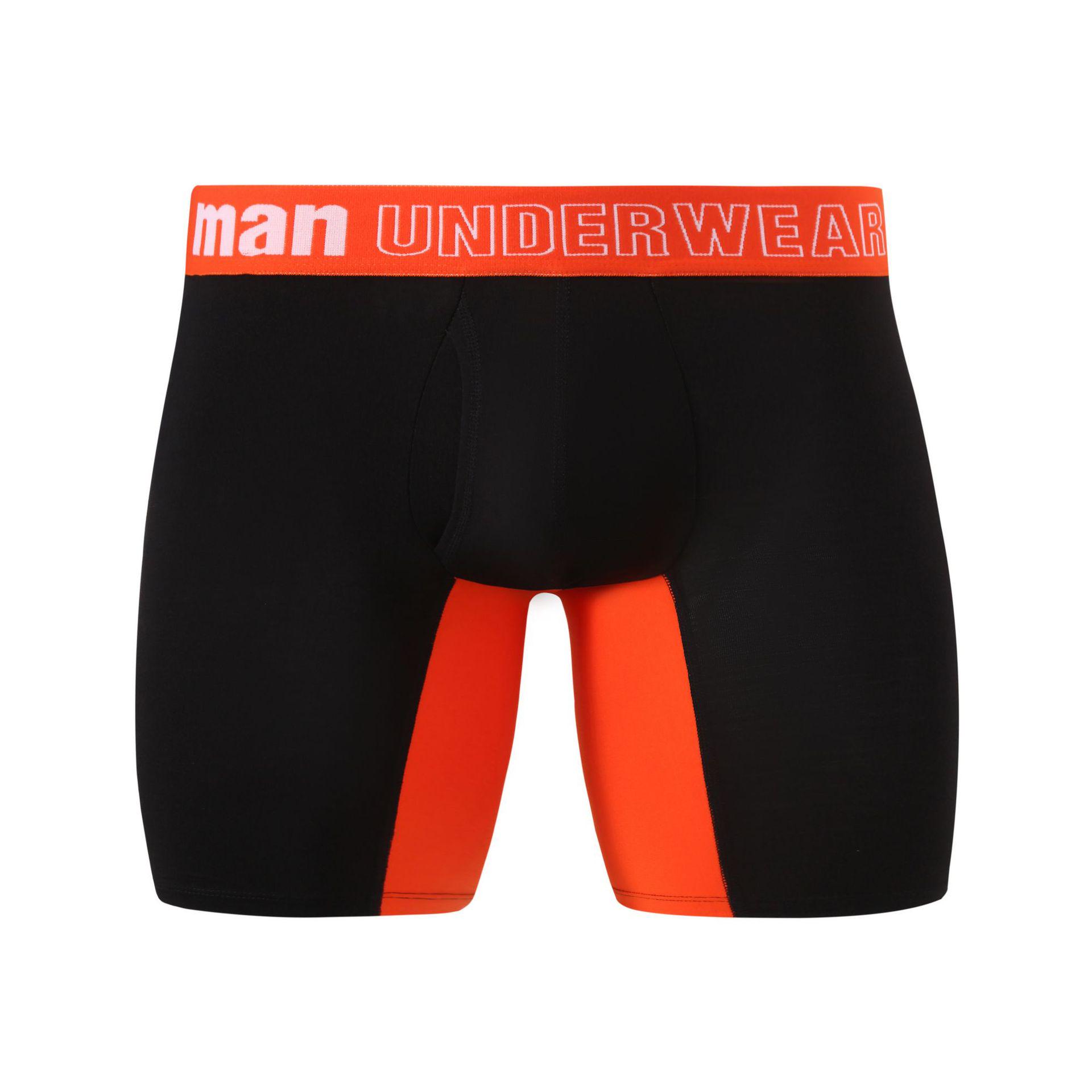 Мужские бамбуковые боксеры-слипы больших размеров, дышащие - средней посадки, с эффектом подтяжки бедер, свободного кроя 6XL