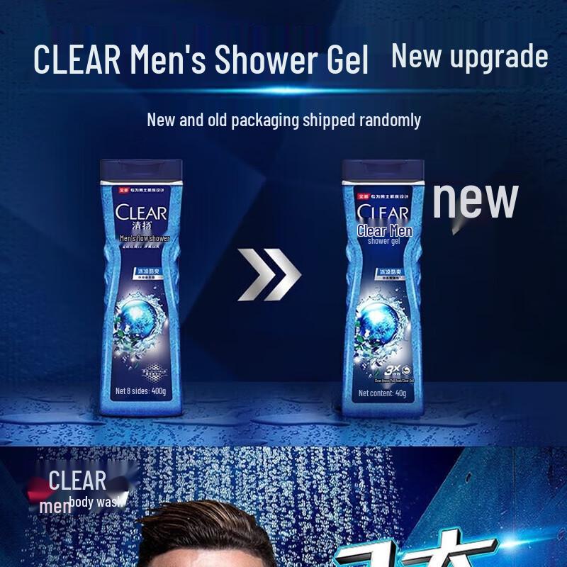 Clear Men Oil Control Deep Clean Shower Gel & Shampoo Set