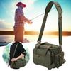 MultiCompartment Fishing Shoulder Bag Adjustable Straps Fishing Bag  Outdoor Storage