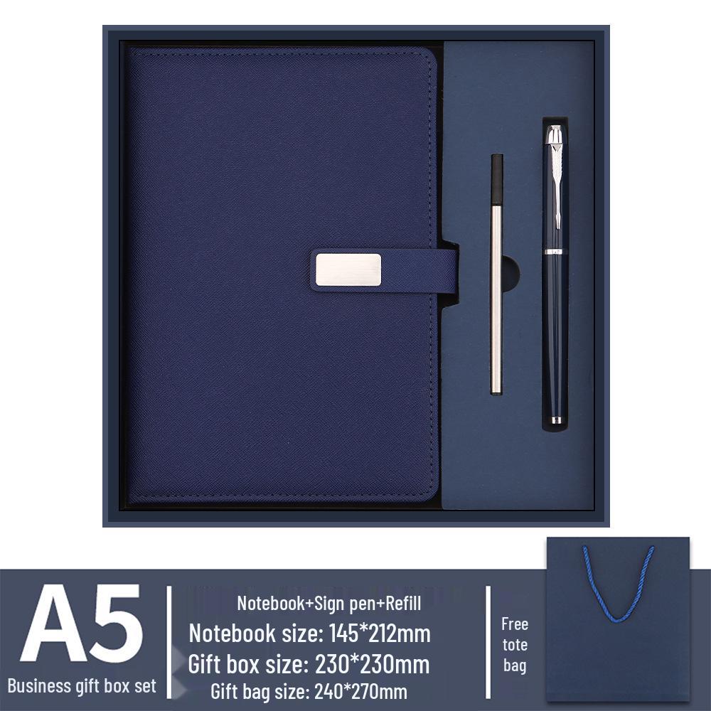 A5 Suede Sheepskin Notebook with Custom Gold & Silver Logo Hot Stamping for Business Meetings