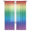 Rainbow Gradient Sheer Curtains For Living Room Bedroom Home Decor Kitchen Tulle For Windows Voile Drapes