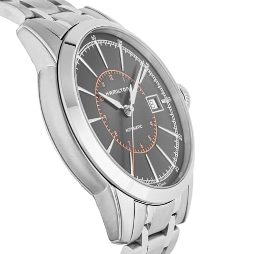 HAMILTON Men's Watch, Railroad, Black, Automatic, H40555131