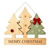 Winter Festive Home Decorations Christmas Wooden Sign Hanging Ornament, Multi-Layer Tree Wood Plaque Rustic Holiday Wall Decor with Rope, Merry