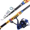 Fishing Rod & Reel Combos 1.8-3.3M Telescopic Fishing Rod With 14BB Spinning Fishing Reel Set