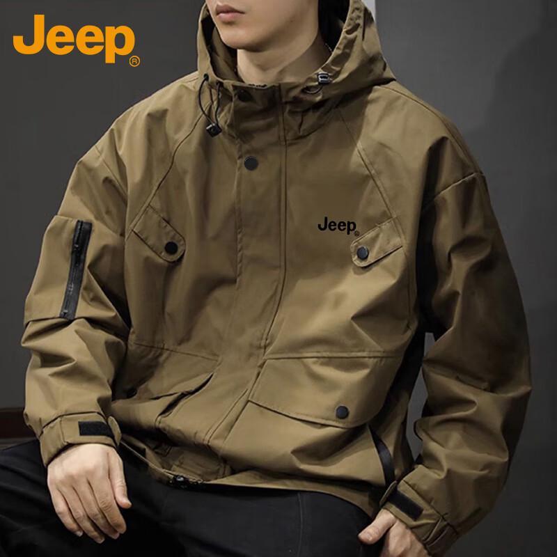 JEEP Men's Autumn/Winter Hooded Outdoor Jacket