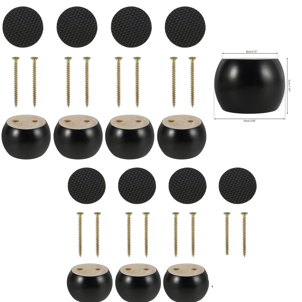 4pcs Wooden Solid Furniture Feet Replacement Sofa Legs Universal for Furniture Couch Chair Furniture Leg Set  Accessories