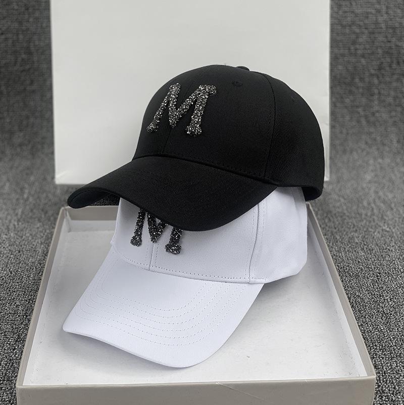 Rhinestone Broken M Baseball Cap Children Travel Vacation Sun Protection Visor Male Couple Cap Tide