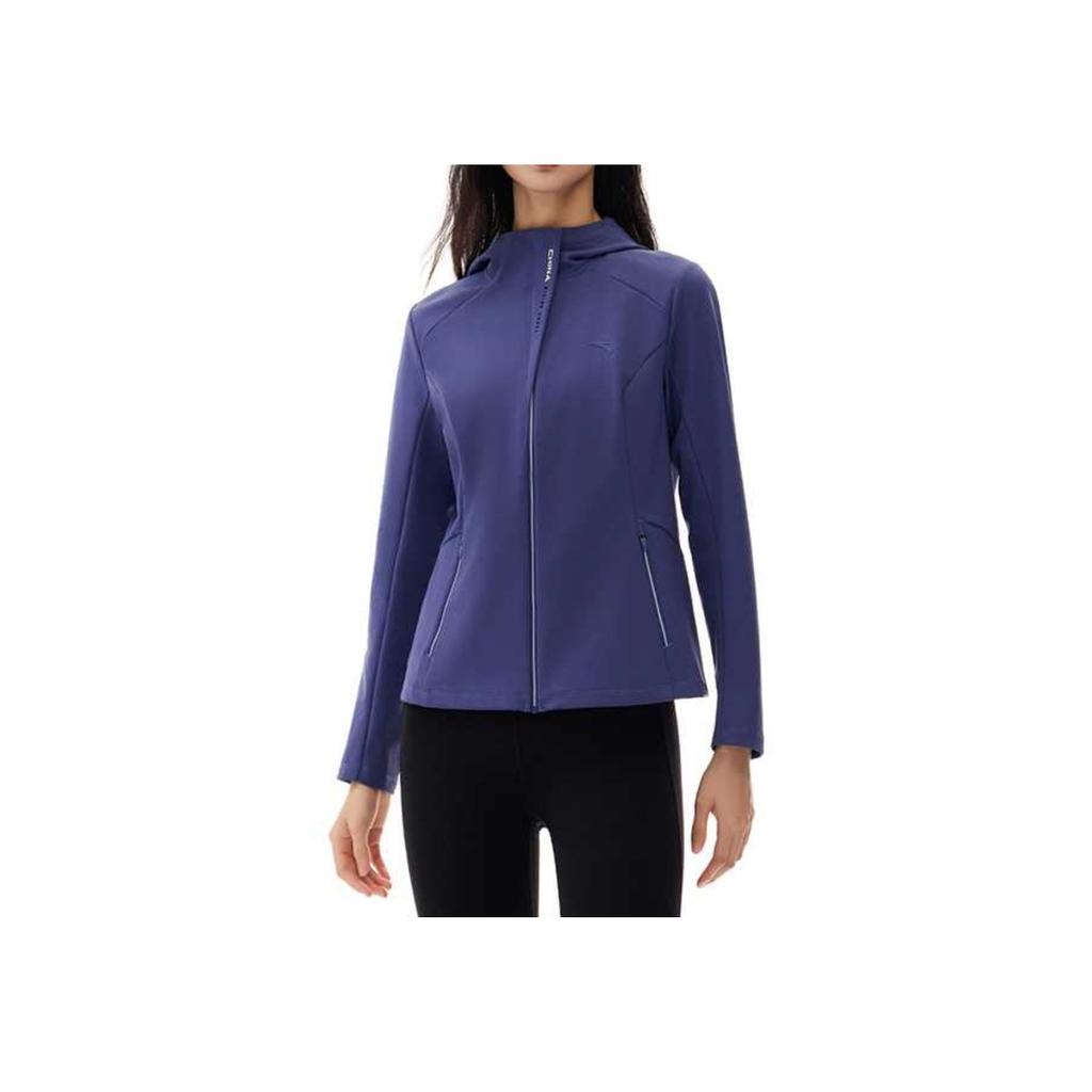 Anta Simple Hooded Zipper Long Sleeve Training Jacket Women Jackets 162517701-2