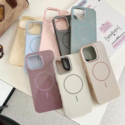 Simple and Practical iPhone 16 Pro Max Apple 17 Phone Case 15/14 Magnetic IMD Glitter Fine Circle Soft Case