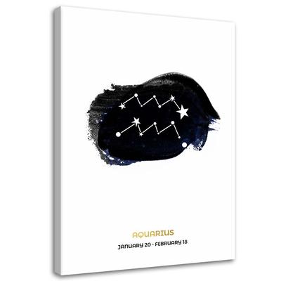 Canvas Print, Zodiac Sign - Aquarius