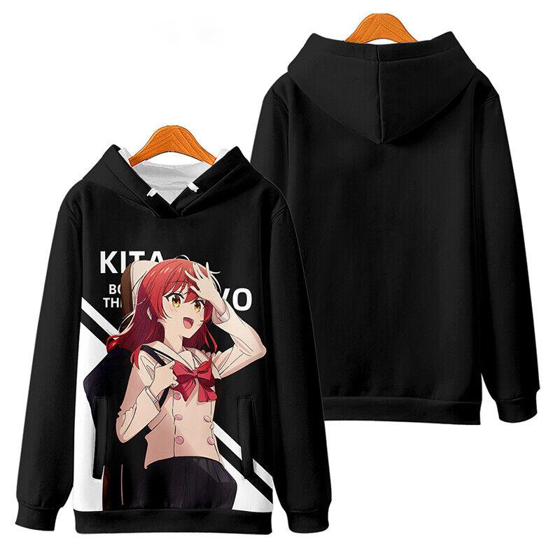 Autumn Anime Bocchi The Rock 3D Print Hoodies Men Women Fashion Casual Sweatshirts Oversized Hoodie Pullovers Tracksuit Clothing