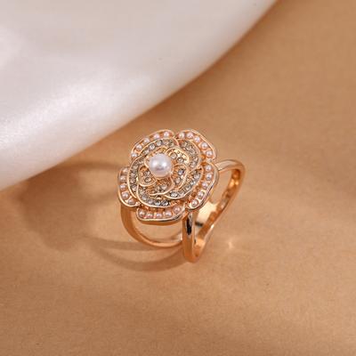 Flower Scarf Ring Clip for Women Rhinestone Floral Belt Scarf Buckle Faux Pearl Clothes Slides Ring for Clothing Shirt Shawl Accessory