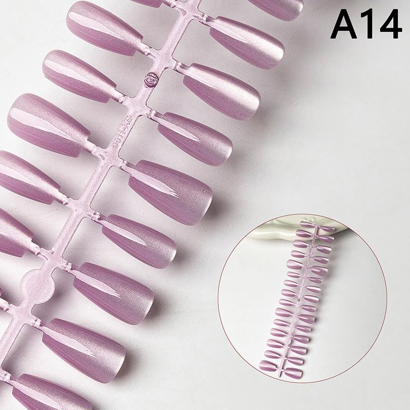 30Pcs Nails Handmade Gradient Cat'S Eye Press On Fake Nails Medium Short Nail Tips Popular Design Decoration Flower Full Cover