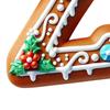 1/26Pcs Gingerbread Alphabet Ornaments 26 Initial Letter Candy Cane Pendant with Berries Pattern Mini Monogram Christmas Tree Hanging Decoration