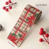 2m Lmitation Linen Christmas Ribbon Decoration Red Black And White Plaid Bow Snowflake Ribbon Christmas Webbing DIY