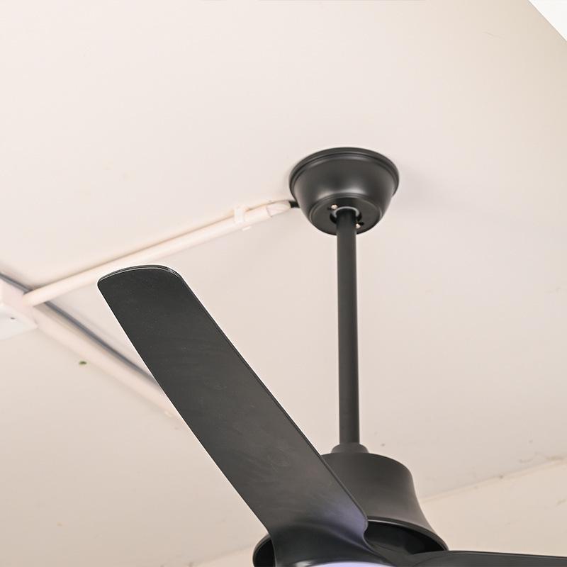 Nordic Retro Chandelier with Variable Frequency Fan Light for Living Room and Restaurant - ETL Certified