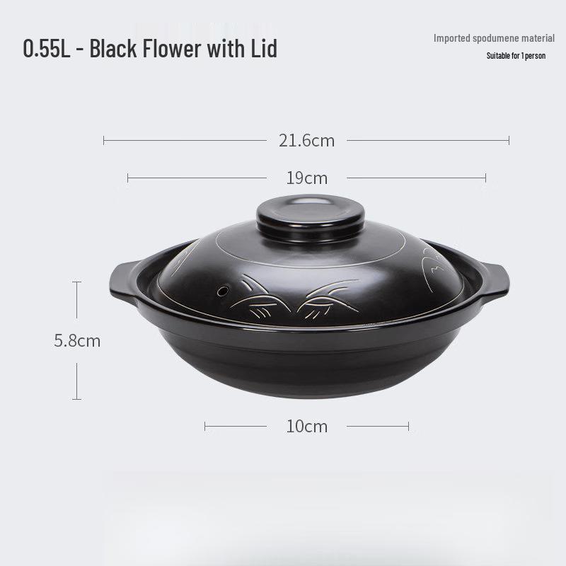 LIEI Commercial Ceramic Shallow Casserole Pot