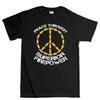 Bullet Peace Symbol Black Cotton TShirt Streetwear Casual Unisexs Fitness Muscle Fit Hipster